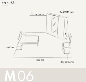 Bedroom Set Colombini Volo M06