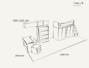 Kids Bedroom Colombini Volo C20