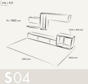 Wall Unit Set Colombini Volo S04