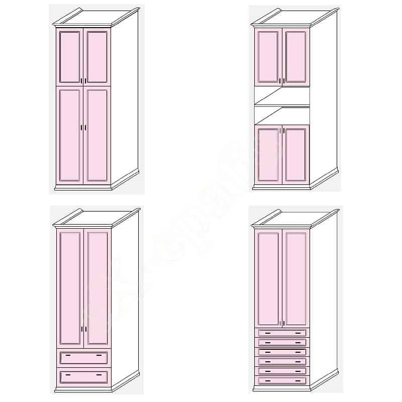 Ντουλάπα 2φυλλη 97cm H268cm Arcadia Colombini