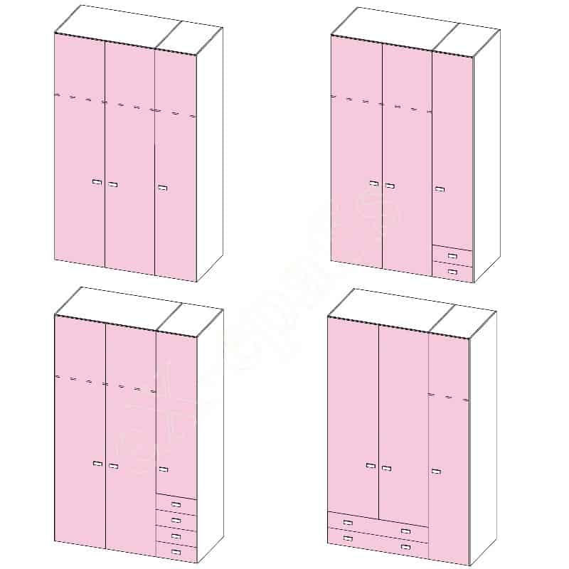 Ντουλάπα 3φυλλη H249cm Target Colombini