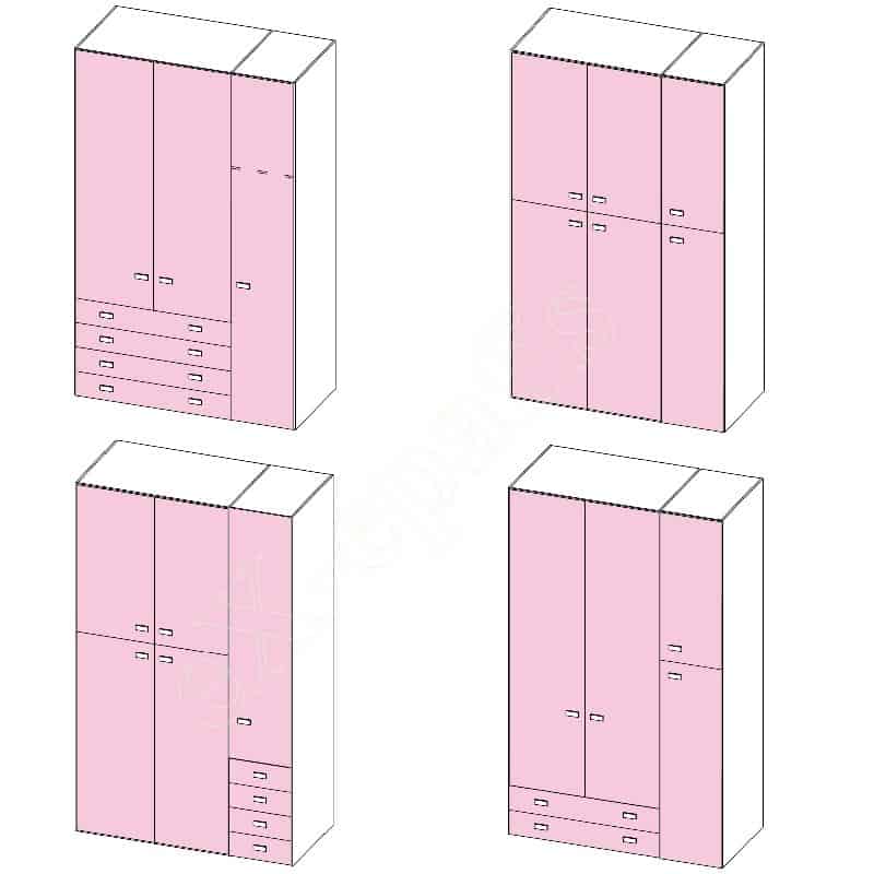 Ντουλάπα 3φυλλη H249cm Target Colombini