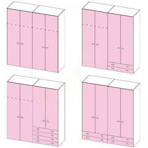 Ντουλάπα 4φυλλη H249cm Target Colombini