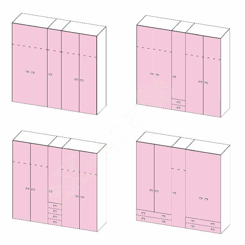 Ντουλάπα 5φυλλη H249cm Target Colombini