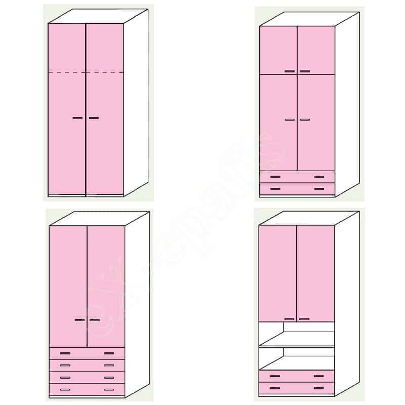 Ντουλάπα 2φυλλη 103cm H228cm Volo Colombini