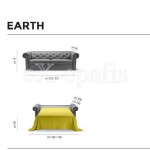 καναπές κρεβάτι earth noctis διαστάσεις
