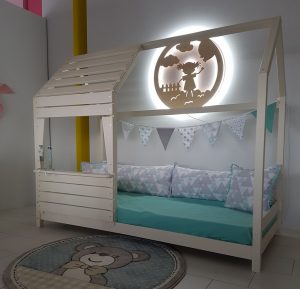 Παιδικό Κρεβάτι Lovely Montessori Λευκό Night