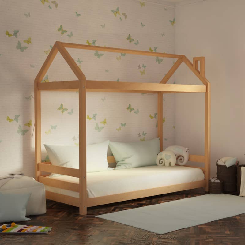 Κρεβάτι Luna Montessori Φυσικό