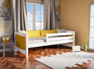 Παιδικός Καναπές Κρεβάτι Mario Λευκή Οξιά