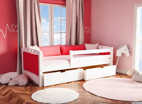 Παιδικός Καναπές Κρεβάτι Mario Λευκή Οξιά