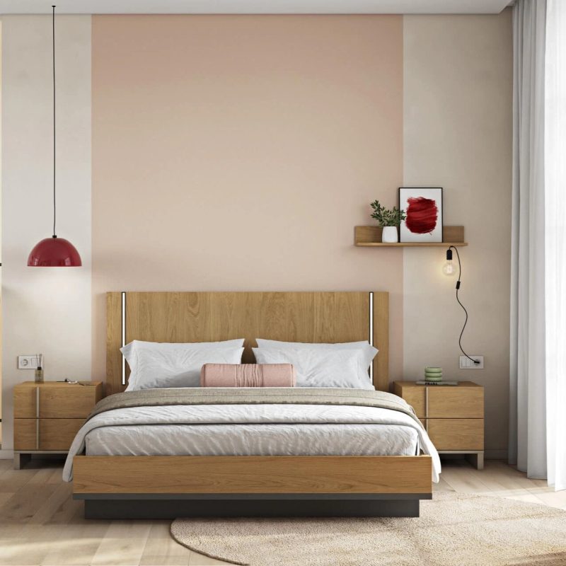 Wooden Bed Mod Led S-Letto 160x200