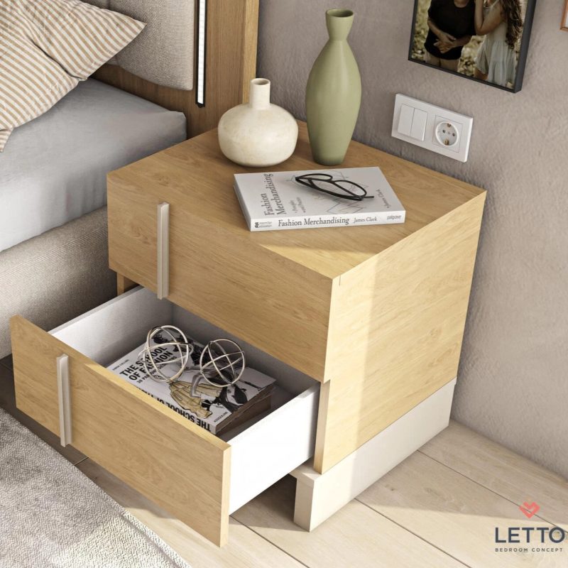 Wooden Bedside Table Mod S-Letto