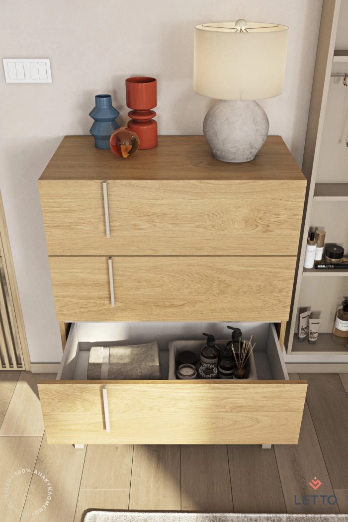 Wooden Chest of 4 Drawers Mod S-Letto
