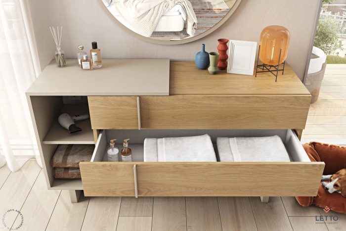 Wooden Chest of 3 Drawers Mod S-Letto