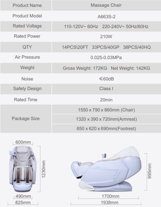 Massage Chair iRest A663S 4D
