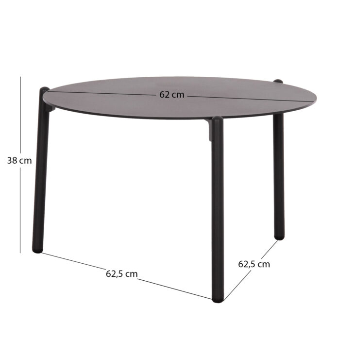 ΤΡΑΠΕΖΙ ALBERTA SM6357.02 ΑΛΟΥΜΙΝΙΟ ΣΕ ΑΝΘΡΑΚΙ 62,5x62,5x38Υεκ. - Image 2