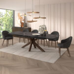 ΣΕΤ ΤΡΑΠΕΖΑΡΙΑΣ 7ΤΜΧ HORIZON SM21233 ΚΕΡΑΜΙΚΟ TOP--ΠΟΔΙΑ ΜΕ ΚΑΠΛΑΜΑ ΚΑΡΥΔΙΑΣ - Image 2