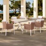 ΣΕΤ ΤΡΑΠΕΖΑΡΙΑΣ 7TMX ANDROMEDA (L) SM21247 ΑΛΟΥΜΙΝΙΟ-SINTERED STONE ΜΠΕΖ & ΕΚΡΟΥ - Image 2