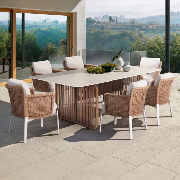 ΣΕΤ ΤΡΑΠΕΖΑΡΙΑΣ 7TMX DESTINY SM21248 ΑΛΟΥΜΙΝΙΟ-SINTERED STONE ΜΠΕΖ & ΕΚΡΟΥ - Image 2