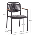ΠΟΛΥΘΡΟΝΑ DEXTER SM6205.01 ΣΚΟΥΡΟ ΓΚΡΙ ΑΛΟΥΜΙΝΙΟ-ΣΧΟΙΝΙ-OLEFIN ΜΑΞΙΛΑΡΙ-ΤΕΑΚ ΜΠΡΑΤΣΑ - Image 2