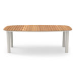 DINING TABLE SERIES EUTOPIA SM6203.02 CREAM WHITE ALUMINUM-TEAK WOOD 220x100x75Hcm. - Image 2