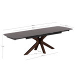 DINING TABLE HORIZON SM18091.01 CERAMIC TABLETOP-BIRCH LEGS WITH WALNUT VENEER 180x90x76Hcm. - Image 2