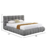 ΚΡΕΒΑΤΙ ΔΙΠΛΟ ΜΕ ΑΠΟΘ.ΧΩΡΟ BUBBLE SM725.01 ΓΚΡΙ CHENILLE ΥΦΑΣΜΑ--ΣΤΡΩΜΑ 160x200εκ - Image 3