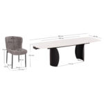 ΣΕΤ ΤΡΑΠΕΖΑΡΙΑΣ 7ΤΜΧ OBSESSION(M) SM21228 ΚΕΡΑΜΙΚΟ TOP--ΜΑΥΡΟ ΜΕΤΑΛΛΟ - Image 3