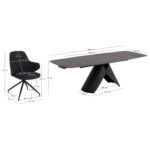 ΣΕΤ ΤΡΑΠΕΖΑΡΙΑΣ 7ΤΜΧ HYPERION SM21230 ΚΕΡΑΜΙΚΟ TOP--ΜΑΥΡΟ ΜΕΤΑΛΛΟ - Image 3