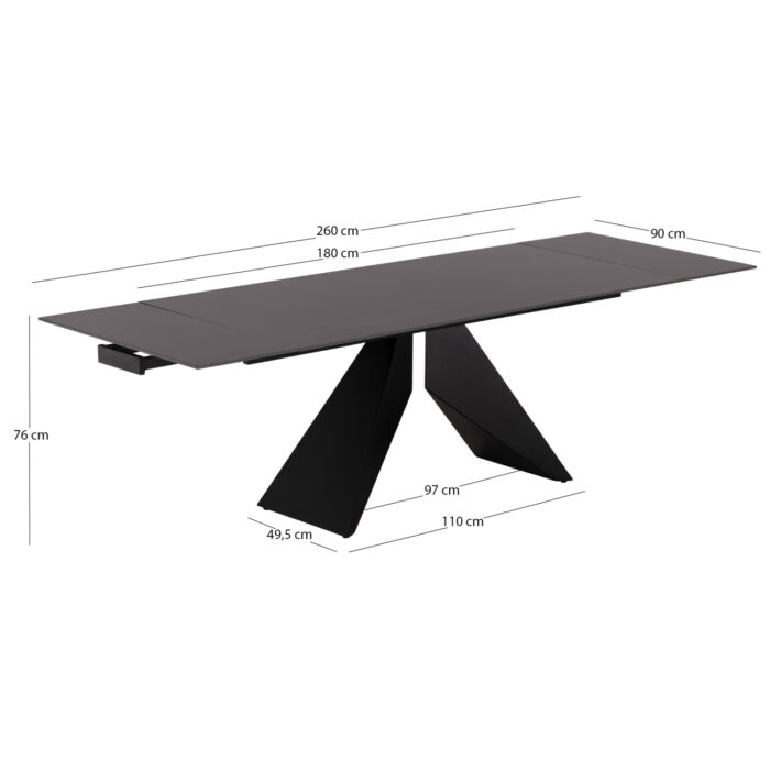 ΣΕΤ ΤΡΑΠΕΖΑΡΙΑΣ 7ΤΜΧ DOMINION SM21231 ΚΕΡΑΜΙΚΟ TOP--ΜΑΥΡΟ ΜΕΤΑΛΛΟ - Image 3