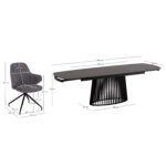 ΣΕΤ ΤΡΑΠΕΖΑΡΙΑΣ 7ΤΜΧ MEMNON SM21240 ΚΕΡΑΜΙΚΟ TOP--ΓΚΡΙ ΥΦΑΣΜΑ - Image 3