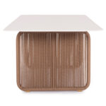 ALUMINUM DINING TABLE SERIES DESTINY SM6169 IVORY SINTERED STONE-TWSITED WICKER 240x100x73.5Hcm. - Image 3