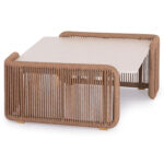 ALUMINUM COFFEE TABLE SERIES DESTINY SM6171 WICKER ROPE-SINTERED STONE TOP 88x88x39,5Hcm. - Image 3