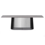 OUTDOOR DINING TABLE SERIES ETERNITY SM6175 ANTHRACITE ALUMINUM-GREY MARBLE LOOK SINTERED STONE 240x100x75H m. - Image 3