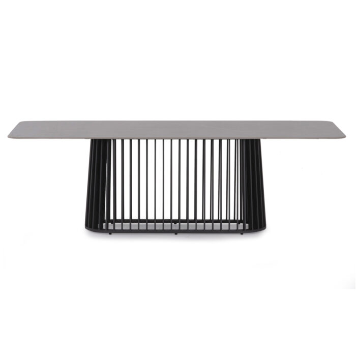 OUTDOOR DINING TABLE SERIES ETERNITY SM6175 ANTHRACITE ALUMINUM-GREY MARBLE LOOK SINTERED STONE 240x100x75H m. - Image 3