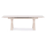 EXPANDABLE ALUMINUM DINING TABLE ANDROMEDA (L) SM6184 FRAME & SINTERED STONE TOP IN IVORY COLOR 240-300x100x76.5H - Image 3
