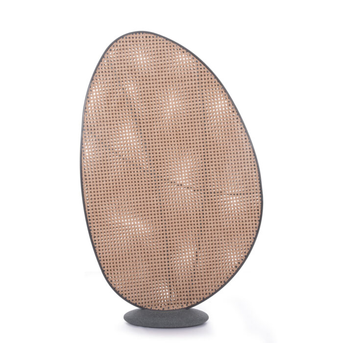 ALUMINUM SCREEN DIVIDER KOMORABI (S) SM6181 ANTHRACITE FRAME-WICKER IN BEIGE 108x33x169Hcm. - Image 3