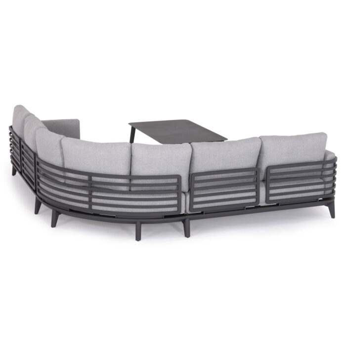 OUTDOOR LOUNGE SET 4PCS ORION CORNER SM6191.01 DARK GREY ALUMINUM & OLEFIN - Image 3