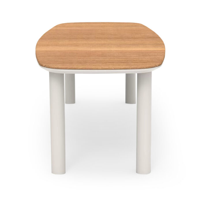 DINING TABLE SERIES EUTOPIA SM6203.02 CREAM WHITE ALUMINUM-TEAK WOOD 220x100x75Hcm. - Image 3