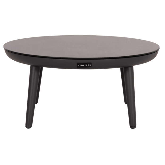 OUTDOOR COFFEE TABLE ROUND ZODIAC SM6214.01 GREY ALUMINUM & 3D PRINT GLASS TOP-Φ60x28Hcm. - Image 3