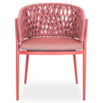 DINING CHAIR CAMELLIA SM6209.05 RED ALUMINUM-P.E. ROPE-OLEFIN CUSHION - Image 3