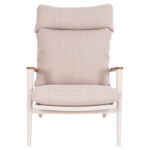 LOUNGE ARMCHAIR ZODIAC SM6213.02 CREAM WHITE ALUMINUM-ROPE-OLEFIN IN BEIGE-TEAK WOOD ARMRESTS 76x77,5x97Hcm. - Image 3