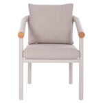 DINING CHAIR SERIES EUTOPIA SM6239.02 CREAM WHITE ALUMINUM-BEIGE OLEFIN FABRIC 62x66x78Hcm. - Image 3