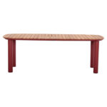 DINING TABLE SERIES EUTOPIA SM6203.05 RED ALUMINUM-TEAK WOOD 220x100x75Hcm. - Image 3