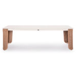 ALUMINUM DINING TABLE SERIES DESTINY SM6318 IVORY FRAME-WICKER-SINTERED STONE TOP 240x110x75Hcm. - Image 3