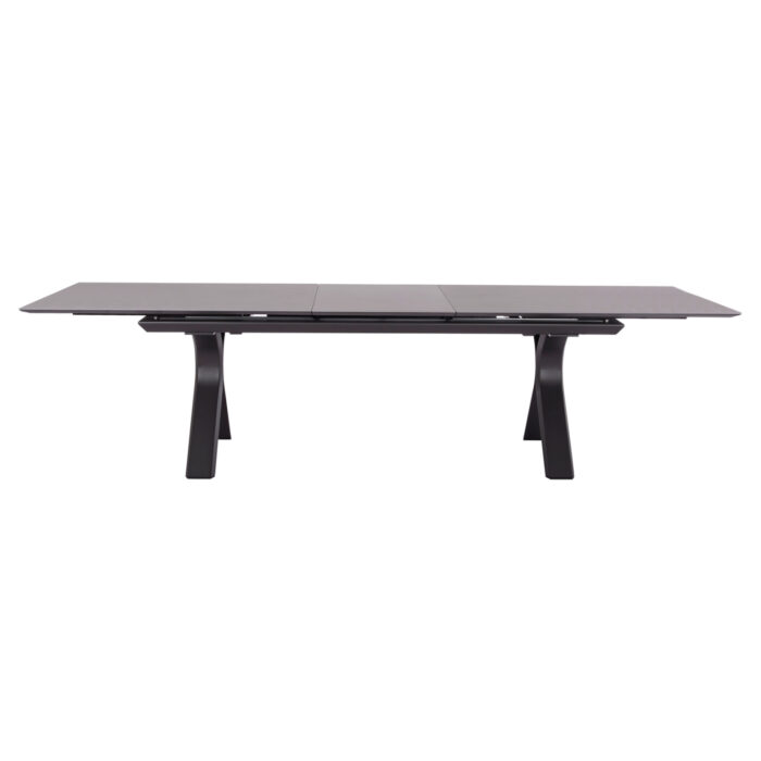 EXPANDABLE ALUMINUM DINING TABLE ANDROMEDA (L) SM6184.02 FRAME & SINTERED STONE TOP IN GREY COLOR 240-300x100x76.5H - Image 3