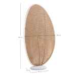 ALUMINUM SCREEN DIVIDER KOMORABI (L) SM6180.01 IVORY COLOR FRAME-WICKER IN BEIGE 110x33x199Hcm. - Image 3
