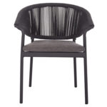 ALUMINUM DINING CHAIR STELLAR SM6320.02 ANTHRACITE FRAME & CUSHION-NATURAL ROPE 64,5x60x78,5Hcm - Image 3