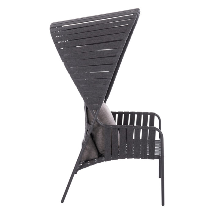 ALUMINUM ARMCHAIR STUNNER SM6323.02 ANTHRACITE FRAME-STRAP ROPE-CUSHIONS 95x106x165Hcm. - Image 3