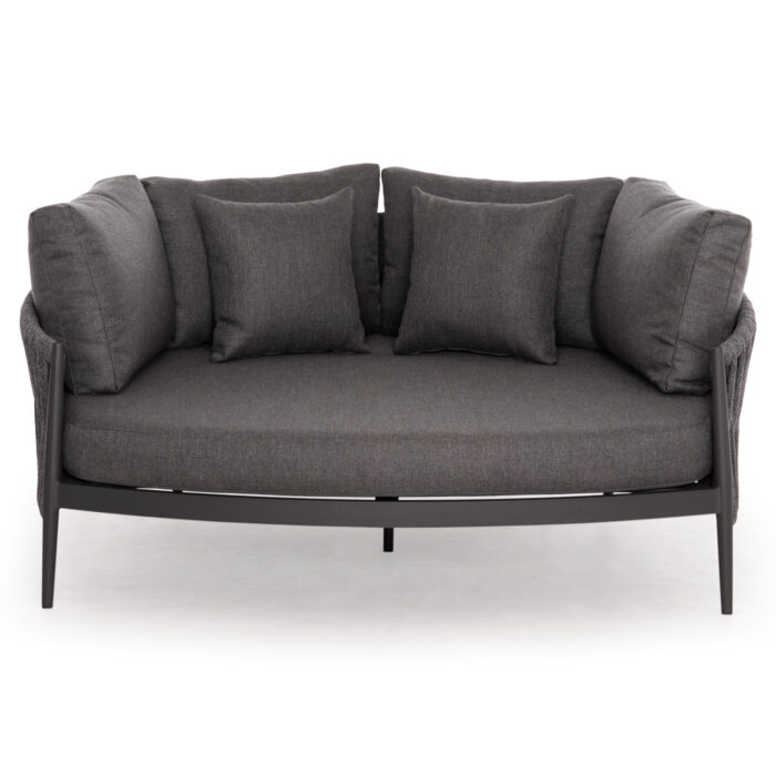 DAYBED SERIES POLARIS SM6215.01 ALUMINUM-STRAP ROPE & OLEFIN IN ANTHRACITE 164x144x84Hcm. - Image 3